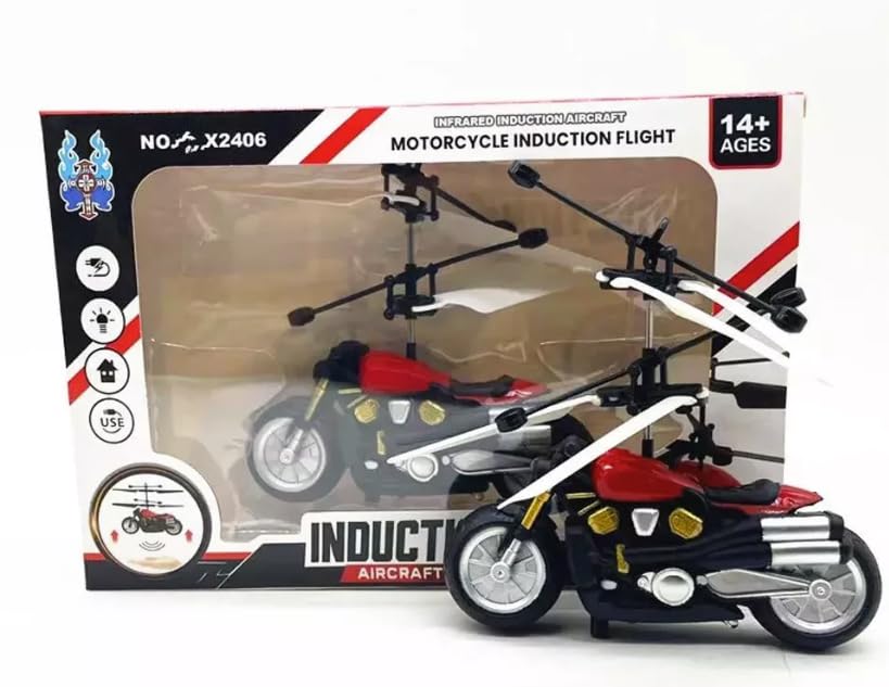 Infrared Induction Aircraft Motorcycle Toy, Gesture Control, Lightweight Plastic, 18x11x4.5cm, for Ages 14+