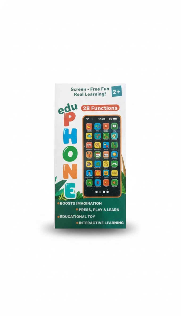 Educational Phone Toy for 2-12 Years Kids Rechargeable 24 Modes Talking Baby Smart Phone Mobile Toy Birthday Gift Surprise (Multi Color)
