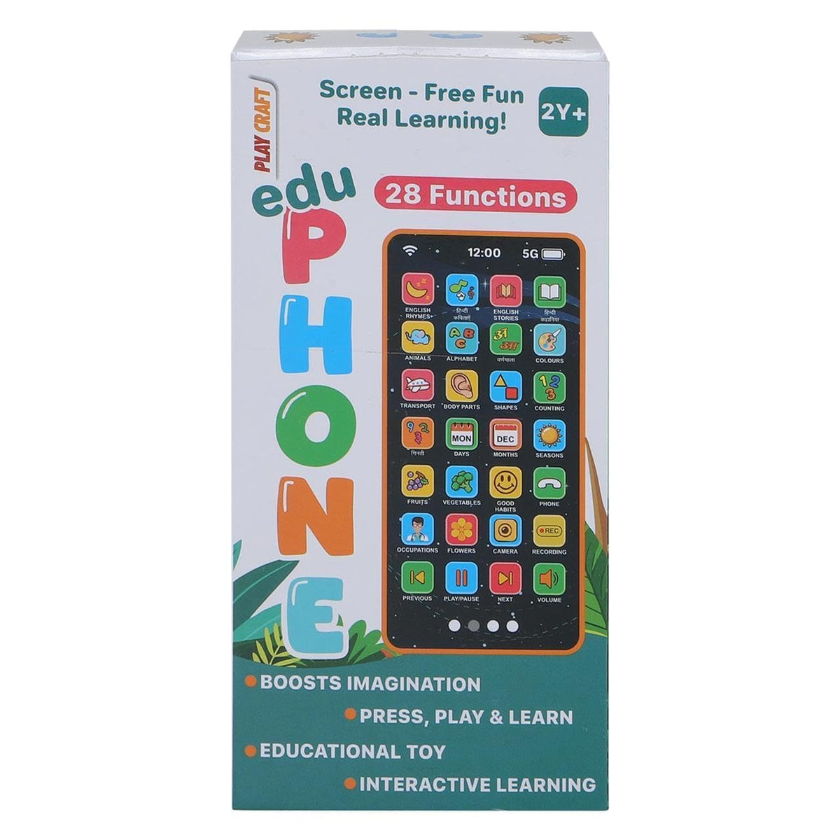 Educational Phone Toy for 2-12 Years Kids Rechargeable 24 Modes Talking Baby Smart Phone Mobile Toy Birthday Gift Surprise (Multi Color)