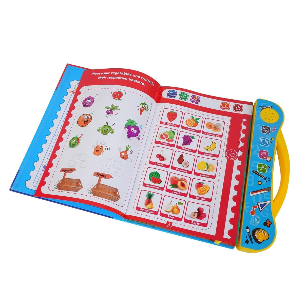 Intelligence Book Musical Learning Toy, Educational Phonics Book with Sound, Interactive Parent-Child Learning for Kids Ages 3+, Multicolour