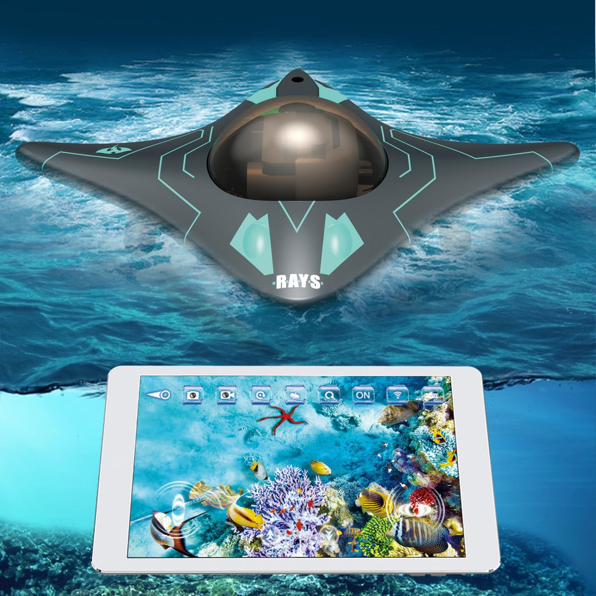 6 Channel RC Boat Waterproof Mini Equipped with WiFi Camera for Real-time Shooting in Pools and Lakes, Great Birthday Gift for Kids