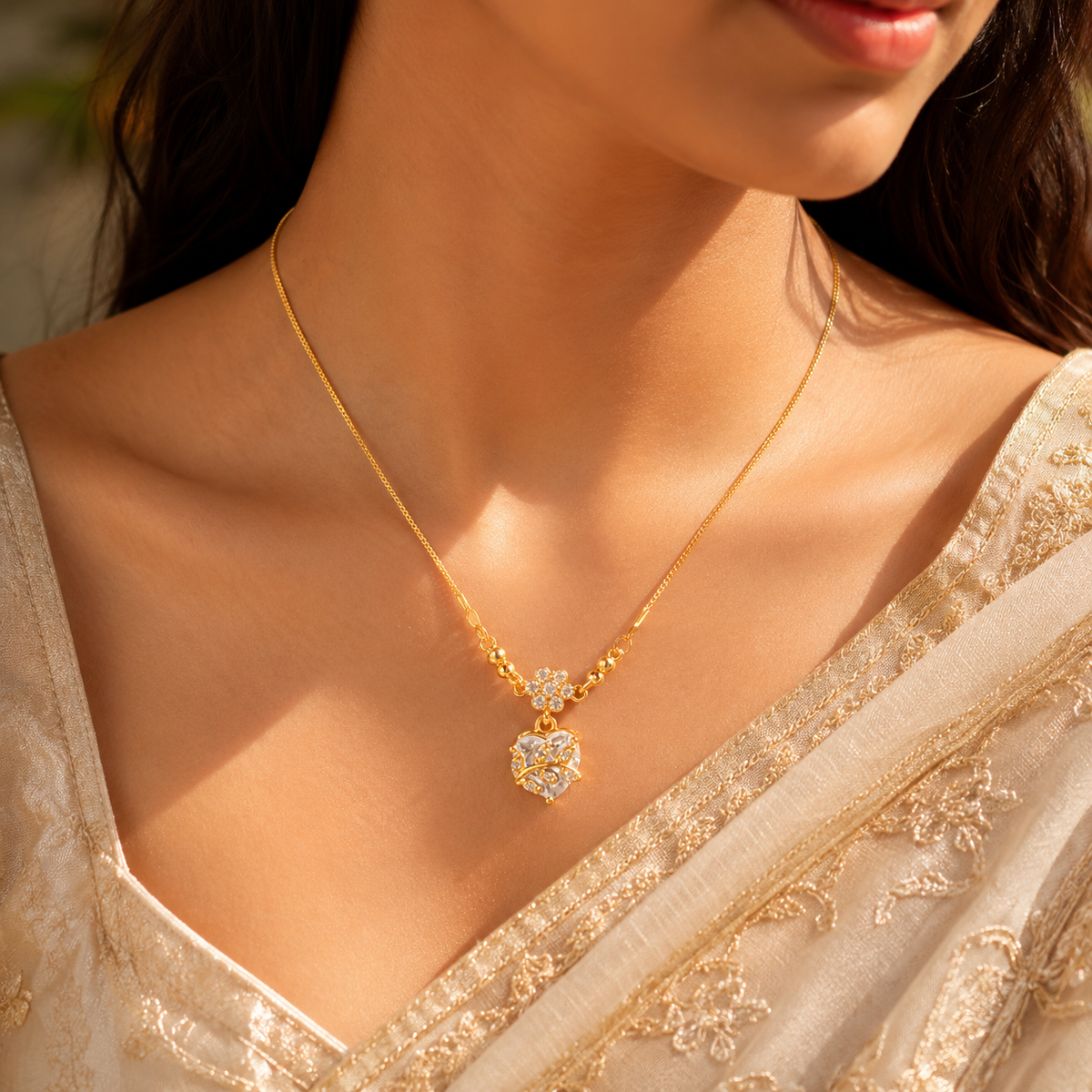 YLOCART Gold Plated White Crystal Bracelet for Women | Elegant Floral Stone Designer Bracelet | Stylish Fashion Jewellery for Party, Wedding & Festive Wear