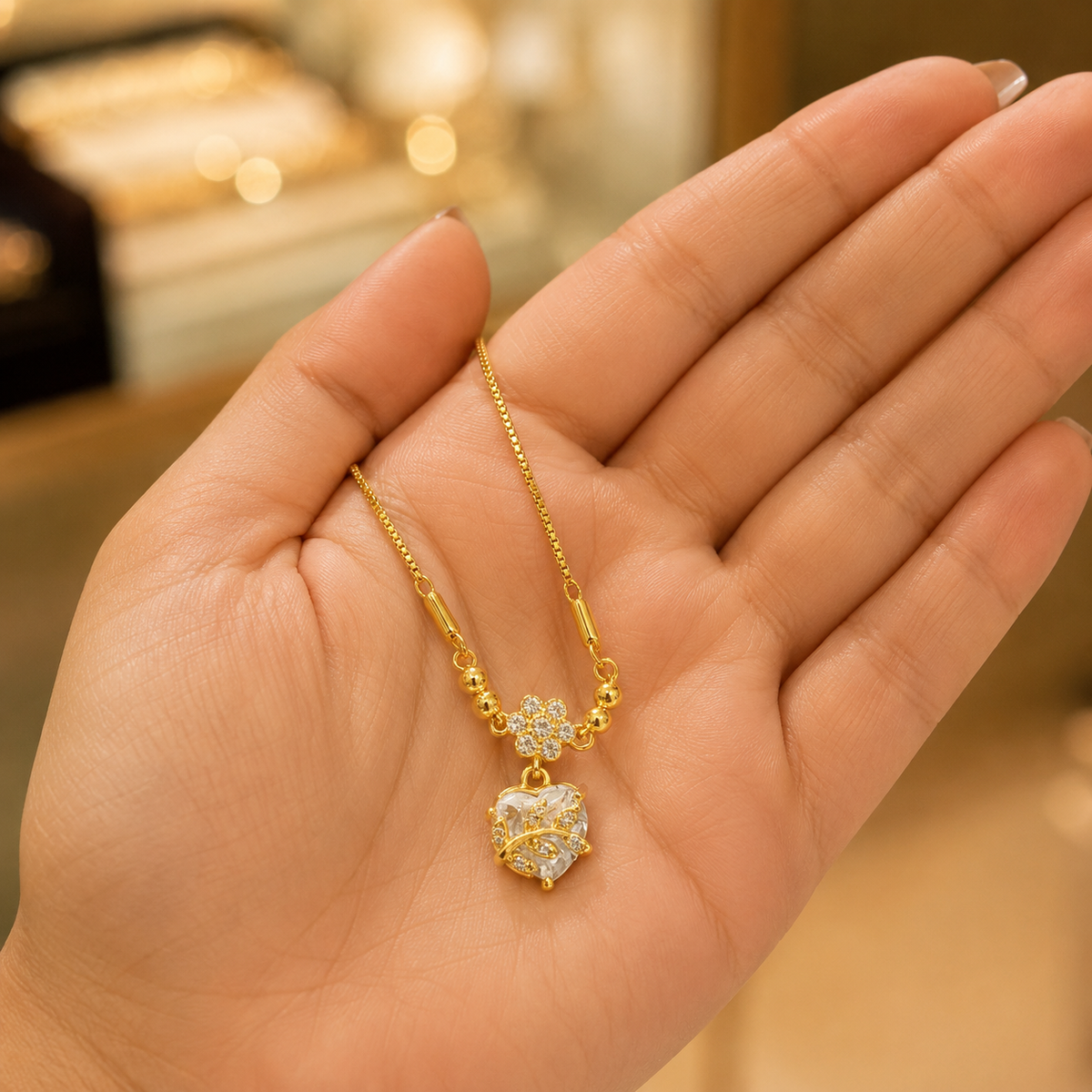 YLOCART Gold Plated White Crystal Bracelet for Women | Elegant Floral Stone Designer Bracelet | Stylish Fashion Jewellery for Party, Wedding & Festive Wear