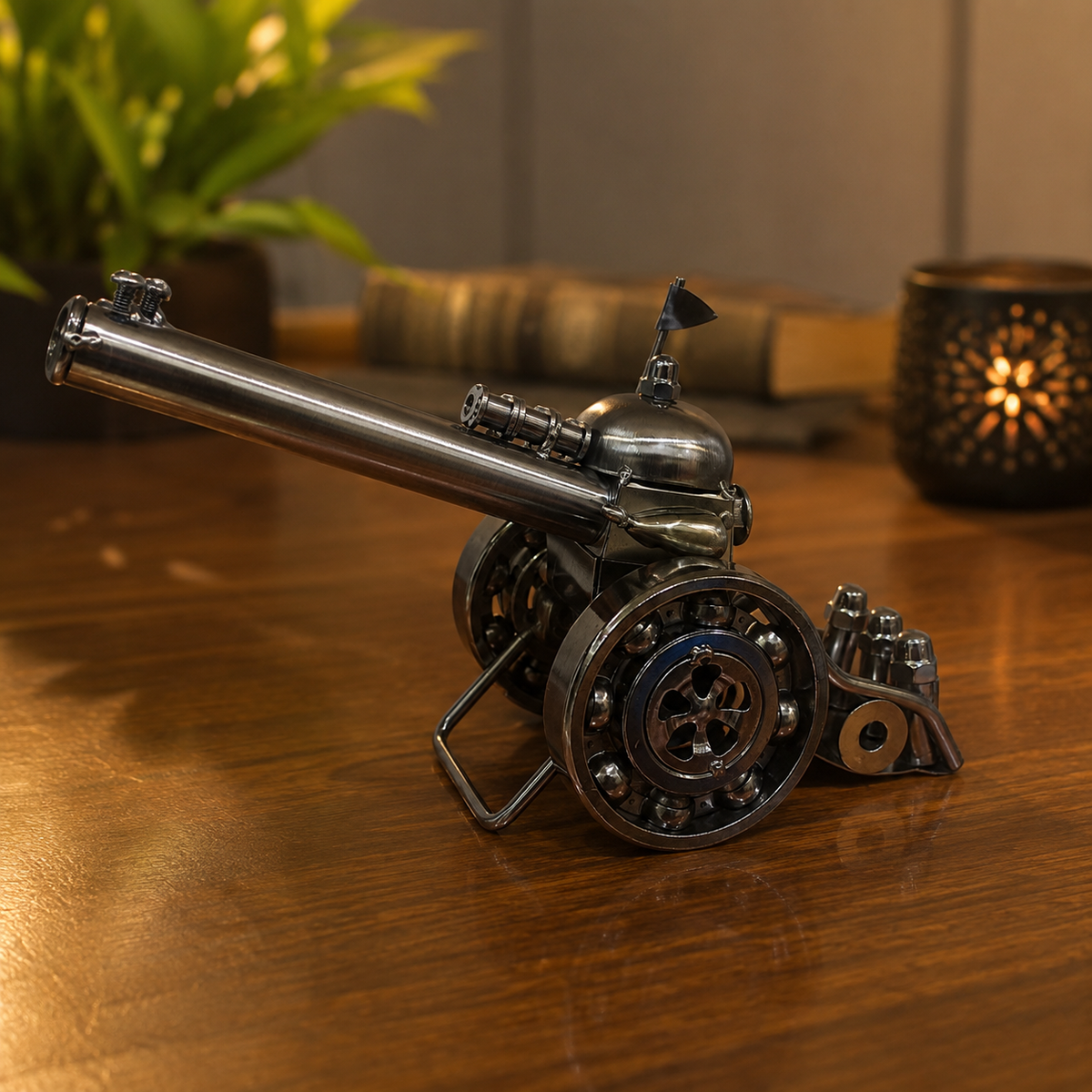 Vintage Metal Cannon Miniature Showpiece for Home & Office