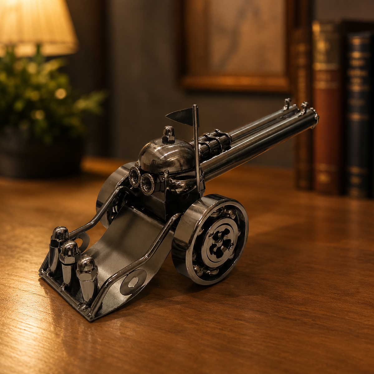 Vintage Metal Cannon Miniature Showpiece for Home & Office