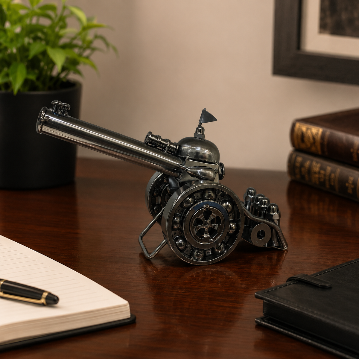 Vintage Metal Cannon Miniature Showpiece for Home & Office